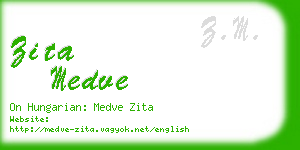 zita medve business card